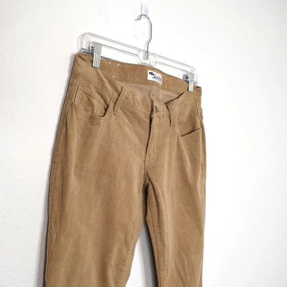 Old Navy The Rockstar Corduroy Pants Sz 10 Skinny Low Rise Camel Khaki Y2K 90s - Picture 6 of 16